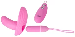 shumee Sweet Smile - Mini vibrator s stimulacijo klitorisa roza 8 cm