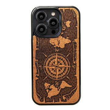 bewood Lesen ovitek Bewood za iPhone 15 Pro, ROŽA VETROV, MERBAU