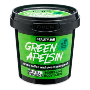 Beauty Jar Piling za telo Beauty Jar Green Apelsin z zeleno kavo in sladko pomarančo (200 g)