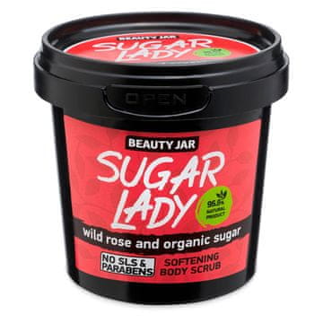 Beauty Jar Mehčalni piling za telo Beauty Jar Sugar Lady z divjo vrtnico in organskim sladkorjem (180 g)