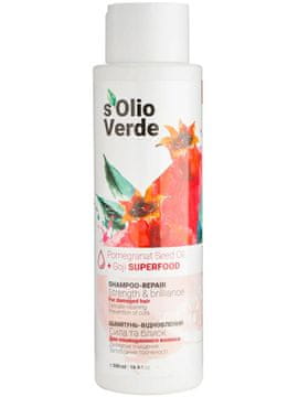 shumee S'olio Verde regeneracijski šampon z oljem granatnega jabolka za poškodovane lase, 500 ml