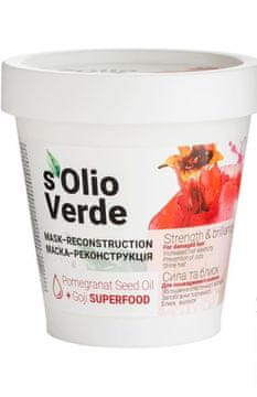 shumee S'olio Verde Rekonstruktivna maska z oljem granatnega jabolka za poškodovane lase, 200 ml