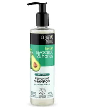 shumee ORGANIK SHOP Regeneracijski šampon za lase z organskim avokadom in medom 280 ml