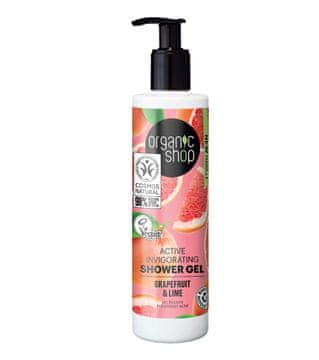 shumee ORGANIK SHOP Aktivni osvežilni gel za prhanje z grenivko in limeto 280 ml