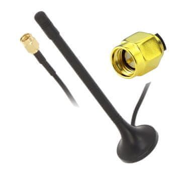 shumee WiFi antena 2,4 GHz 2 dBi MAGNETNI SMA vtič - 2 kosa