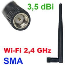 shumee WiFi antena 2,4 GHz 3,5 dBi VSESMERNA SMA vtič -2 kosa-