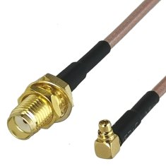 shumee Pigtail MMCX RA vtič / SMA vtičnica RG316 30cm