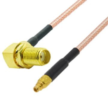 shumee Pigtail MMCX vtič / SMA vtičnica RA RG316 20cm