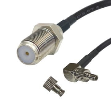 shumee Pigtail CRC9 TS9 / F vtičnica TWIX 15cm RG174