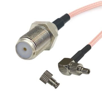 shumee Pigtail CRC9 TS9 / F vtičnica TWIX RG316 15cm