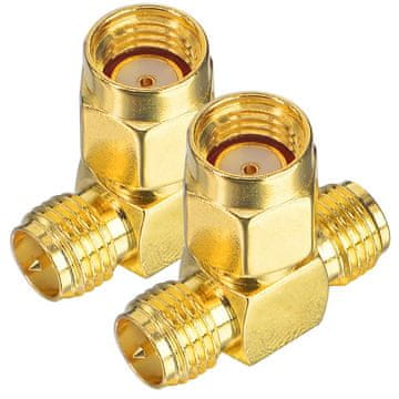 shumee T-adapter SMA-RP vtič / SMA-RP vtičnica / SMA-RP vtičnica