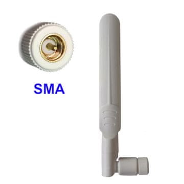 shumee GSM, LTE 6dbi dvopasovna antena, SMA vtič, BELA