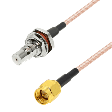 shumee Pigtail QMA BH vtičnica / SMA vtič RG316 20cm