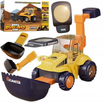 Luxma Izobraževalni 4-v-1 bager za otroke, povečevalno steklo, kompas, lopata za pesek, 3+ TT9169