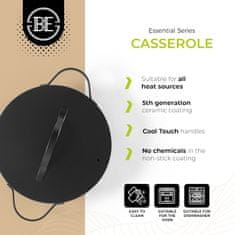 BE Living Lonec s pokrovom Essential Black 24 cm