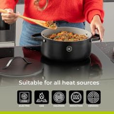 BE Living Lonec s pokrovom Essential Black 24 cm