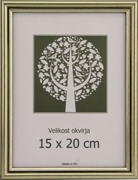 Karako Foto okvir 15x20 cm, plastika, namizni, stenski, 56 srebrn