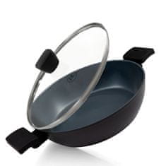 BE Living Nizka posoda za kuhanje s pokrovom Delight Black 28 cm
