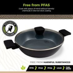BE Living Nizka posoda za kuhanje s pokrovom Delight Black 28 cm