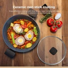 BE Living Nizka posoda za kuhanje s pokrovom Delight Black 28 cm