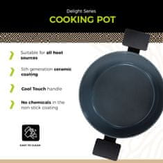 BE Living Lonec s pokrovom Delight Black 24 cm