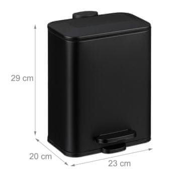 Northix Kopalniški koš za smeti 5 l Softclose kovinski mat