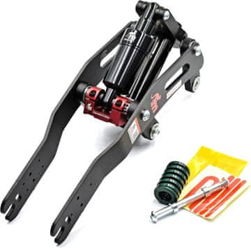 Nikcorp Monorim amortizátor odpružení Segway Ninebot set za električni skiro, komplet modul s vyměnitelnými pružinami, 70-100 kg, 400 x 170 x 155 mm, za Ninebot F25 F30 F35 F40 F40i F65 D18w D28 D40