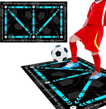 Nikcorp Protišmyková trénerska podložka na futbal techniku Kvalitná technická guma 60 x 90 cm modrá, tréning pre deti a mládež doma