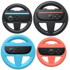 Nikcorp Volan za Nintendo Switch 2 komplet 4 kos Ergonomski ABS, za dirkanje Mario Kart 8 Deluxe, premer veliki 150 mm mali 130 mm, XL gumbi SL SR