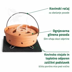 Roland Keramična posoda za odganjanje os in drugih insektov s kavnim dimom