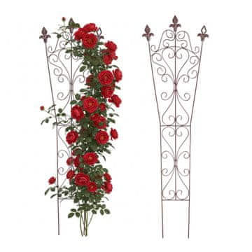 Northix Vrtna rešetka, vintage kovina z zaključki Fleur-De-Lis
