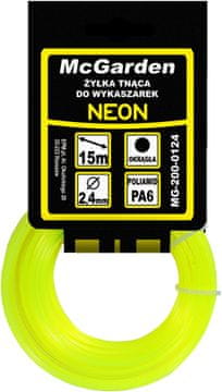 Okrogla neonska nit za kosilnico 2,4 mm 15 m - MG-200-0124