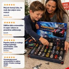 JOJOY® Adventni koledar z 24 mini avtomobilčki, božični koledar presenečenj za otroke | TURBOVENT