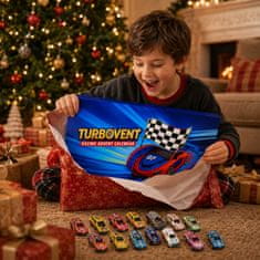 JOJOY® Adventni koledar z 24 mini avtomobilčki, božični koledar presenečenj za otroke | TURBOVENT