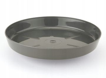 Lamela Antracitni cvetlični lonček za krožnik 16,9 cm Plastika