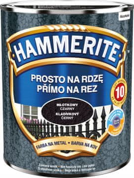 Hammerite barva za kovino Straight to Rust, kladivasto črna, 0,7 l