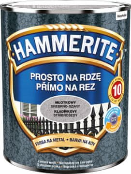 Hammerite barva za kovino Straight to Rust, kladivasta, srebrno siva, 0,7 l