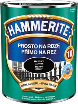 Hammerite barva za kovino Straight to Rust, mat črna 0,7 l