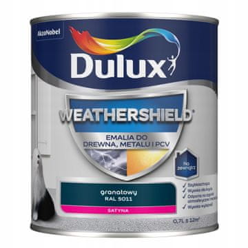 Dulux Weathershield akrilni emajl za kovino in les, temno moder, 0,7 l