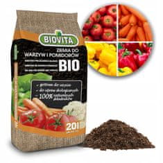 BioVita Zemlja z organskim gnojilom za zelenjavo in paradižnik 20 l