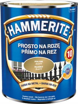 Hammerite barva za kovino Straight to Rust zlata, sijajna 0,7 l