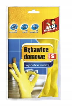 Jan Niezbędny lateks rokavice za gospodinjstvo s rumene zaščitne 1 kos.