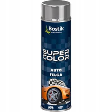 Bostik Super Color barva za avtomobilske platišča, akrilna, srebrna, sijajna, 500 ml