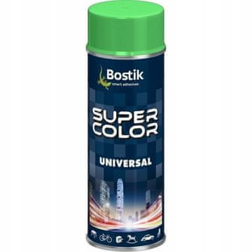 Bostik Super Color univerzalna barva v spreju svetlo zelena, sijajna 400 ml