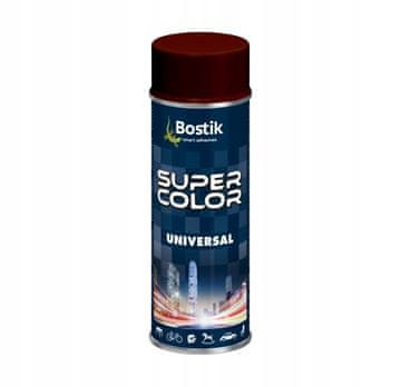 Bostik Super Color univerzalna barva v spreju sivo rjava 400 ml