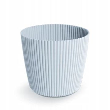 Prosperplast Plastični cvetlični lonček z okroglim utorom, svetlo siv, 14,6 cm, Milly