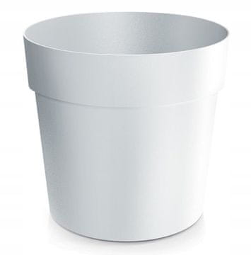 Prosperplast Klasični bel okrogel plastični cvetlični lonček 10,9 cm Grower