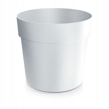 Prosperplast Klasični bel okrogel plastični cvetlični lonček 13,9 cm Grower