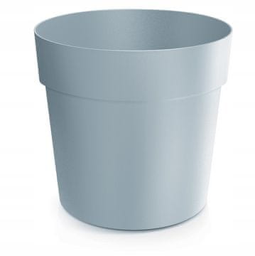 Prosperplast Klasični okrogli plastični cvetlični lonček, svetlo siv, 17,9 cm, Grower