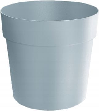 Prosperplast Klasični okrogli plastični cvetlični lonček, svetlo siv, 19,9 cm, Grower